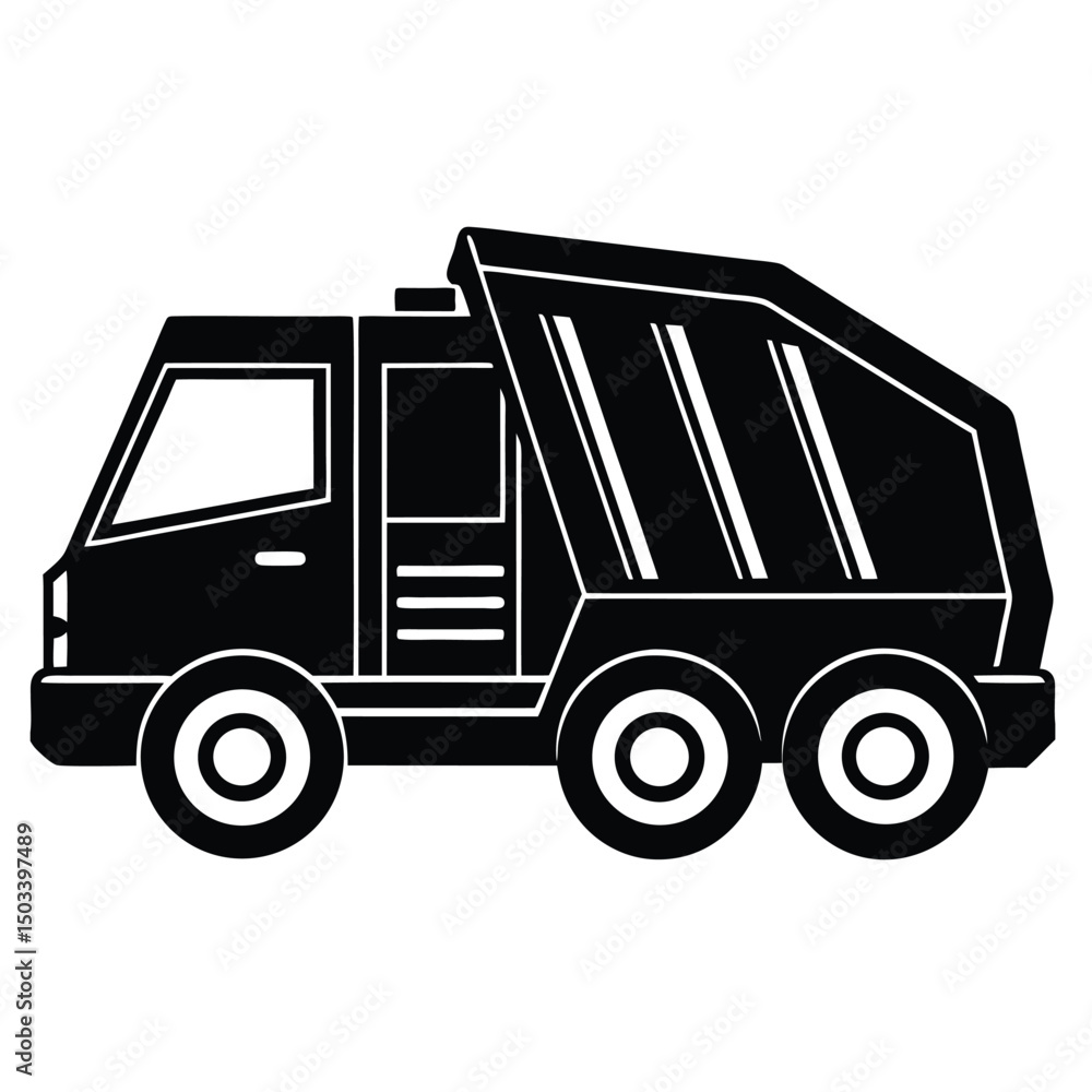 Fototapeta premium Truck icon vector illustration of a delivery vehicle for cargo transportation
