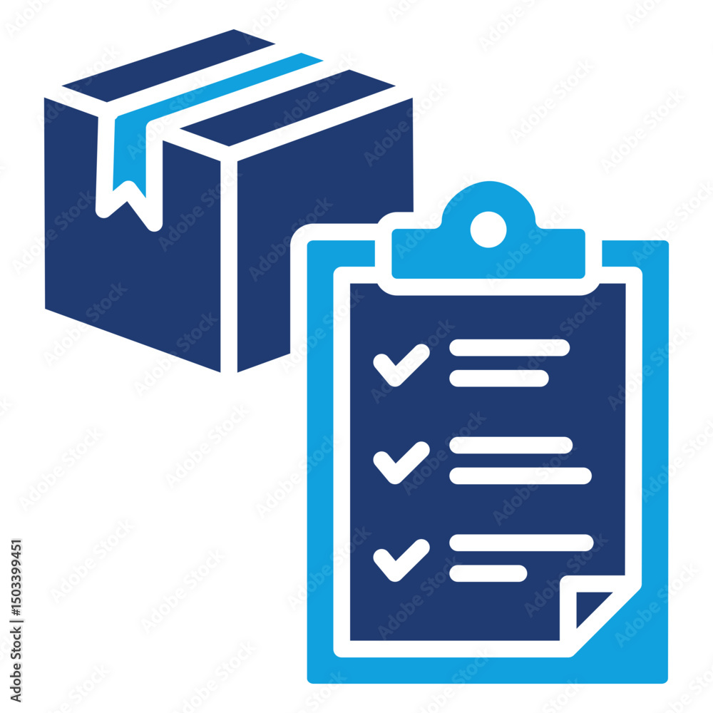 Customs Clearance Flat Blue Icon Customs Clearance Flat Blue Icon