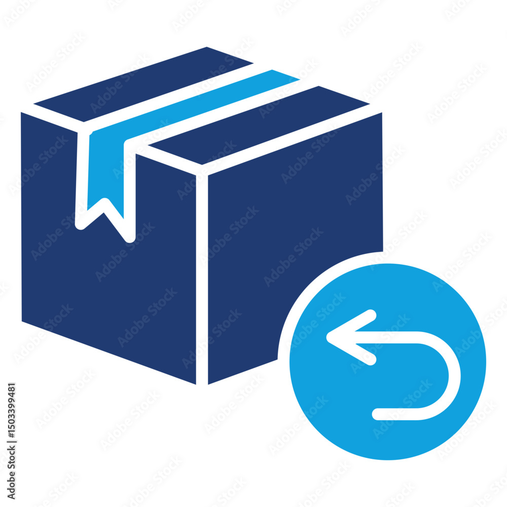 Logistic Replacement Flat Blue Icon Logistic Replacement Flat Blue Icon