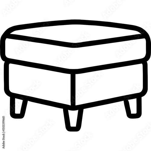 Minimalist ottoman vector icon design