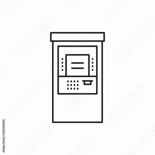 atm money bank terminal icon sign vector