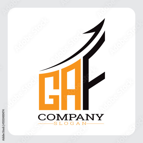 GAF Company Logo Design Growth vector, GAF Upward Arrow Business Success Logo vector, GAF Corporate Branding Logo , GAF logo design, GAF simple and modern logo, GAF business finance logo design, etc.