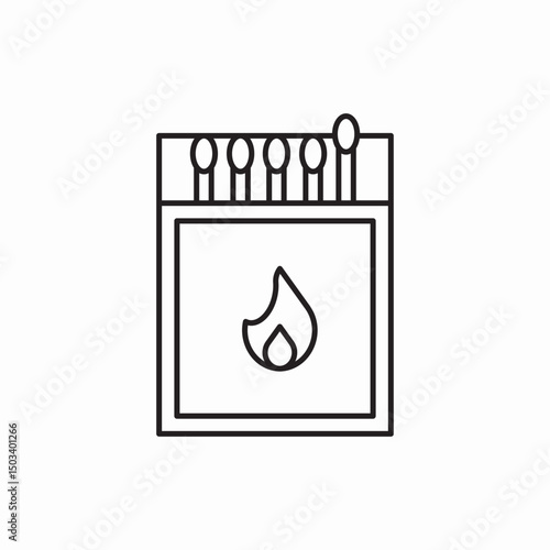 matchbox fire icon sign vector