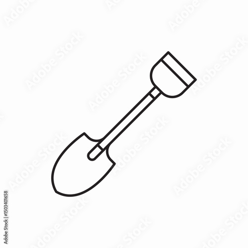shovel dig icon sign vector