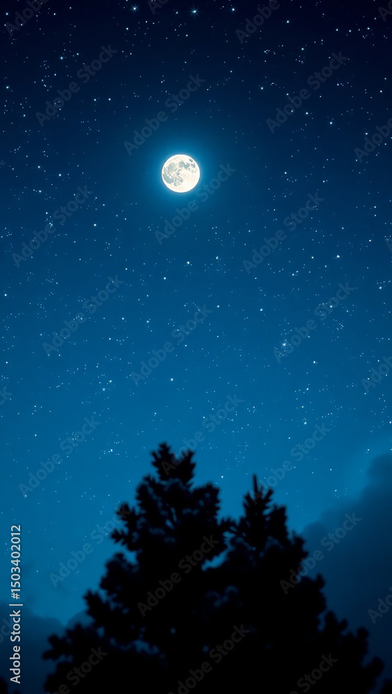 Celestial Night Sky Wedding Backdrop with Stars, Moon, and Deep Blues Celestial Night Sky Wedding Backdrop with Stars, Moon, and Deep Blues
