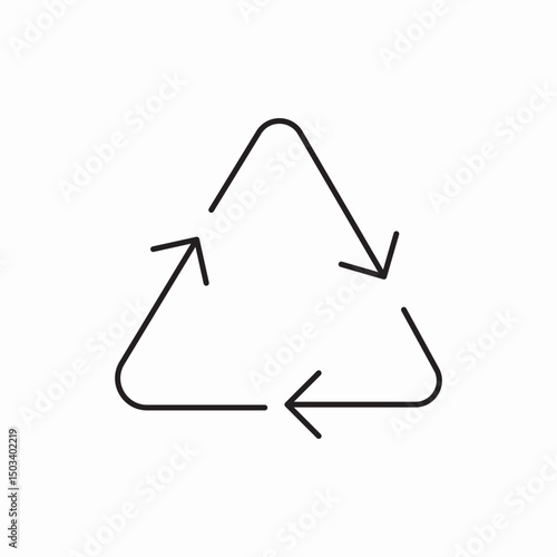 triangle arrows recycle cycle icon sign vector