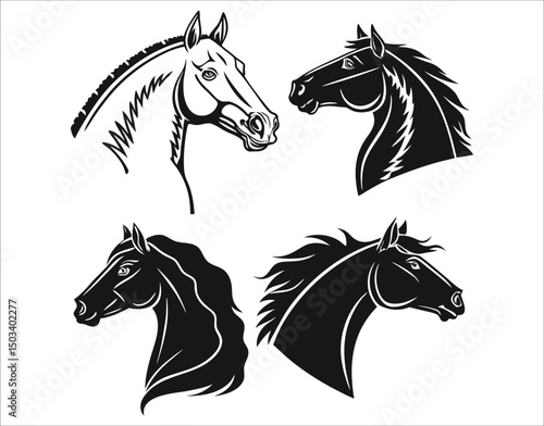 Horse Head Profile Clipart