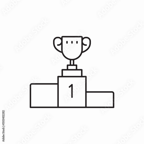 winner trophy icon sign vector