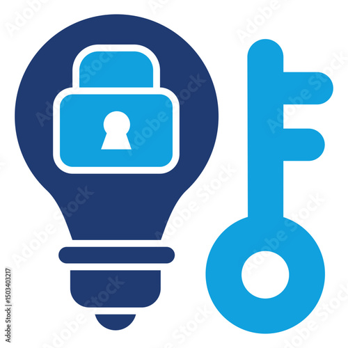 Problem Solving Flat Blue Icon