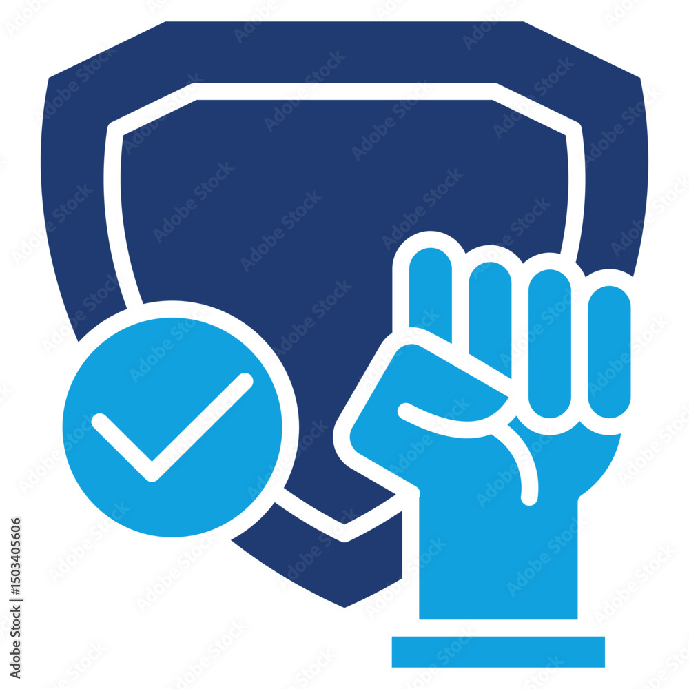 Assertiveness Flat Blue Icon Assertiveness Flat Blue Icon
