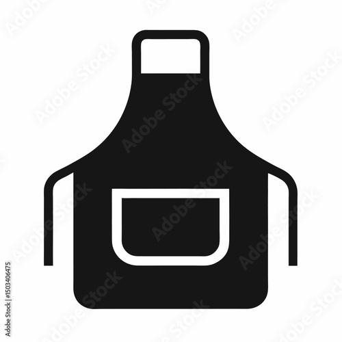 apron icon vector silhouette icon isolated on withe Background 