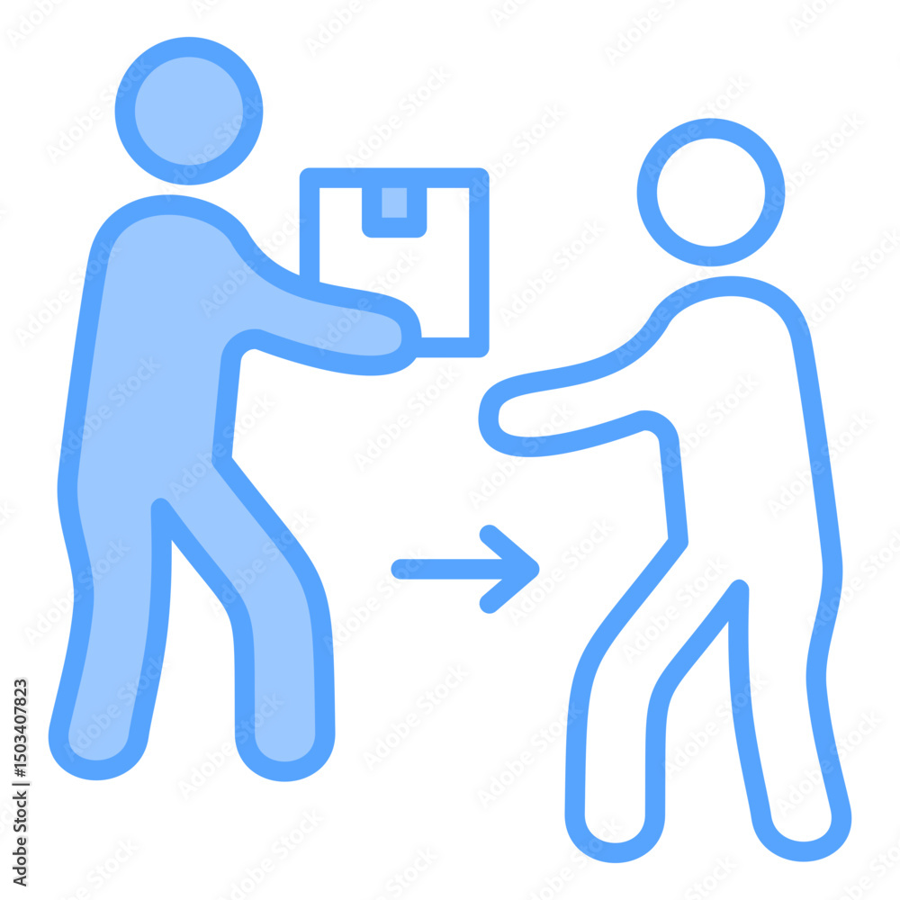 Fototapeta premium Delivery Blue Icon