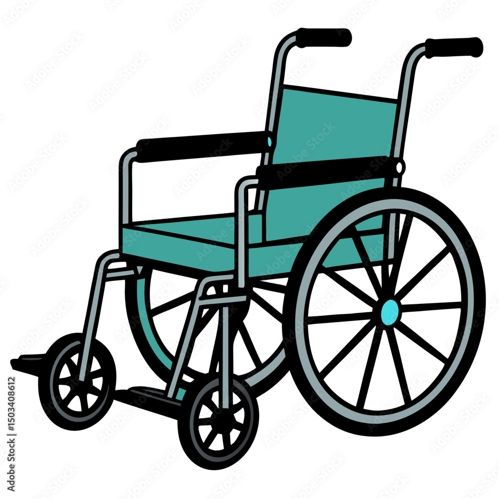 Fototapeta premium wheelchair isolated on white background