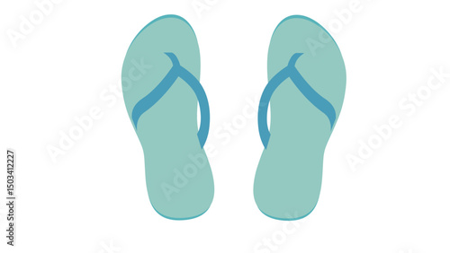 blue flip flops