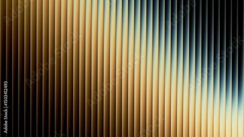Luxury elegant metal ribbed surface background with gradient waves and soft reflections in retrofuturistic style for dynamic industrial design, high-tech aesthetic or trendy visual art project. Vector