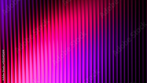 Elegant colorful gradient stripes with ribbed fractal glass effect. Bold and dynamic design blending soft bright rich deep colors, glowing highlights and geometry for modern visual art project. Vector