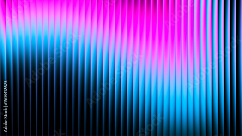 Vibrant gradient pattern with vertical glowing neon lines blending smooth and radiant colors. Minimalistic and futuristic abstract background perfect for creative digital designs. Vector illustration