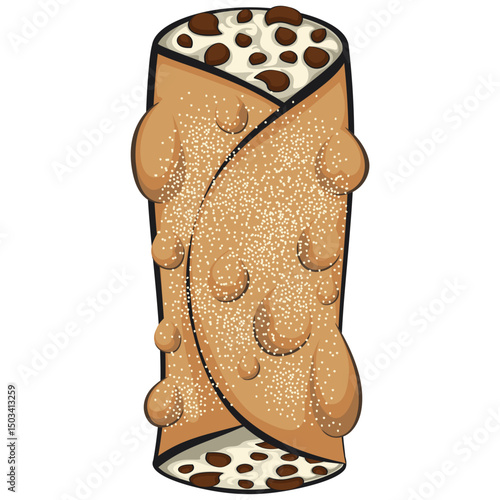 cute cannoli vektor illustration, work of hand drawn