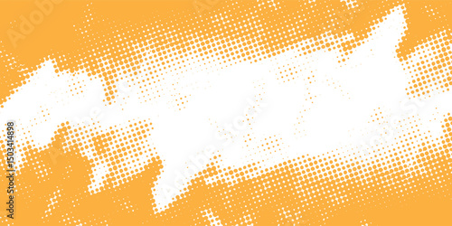 Dots halftone white yellow color pattern gradient grunge texture background.