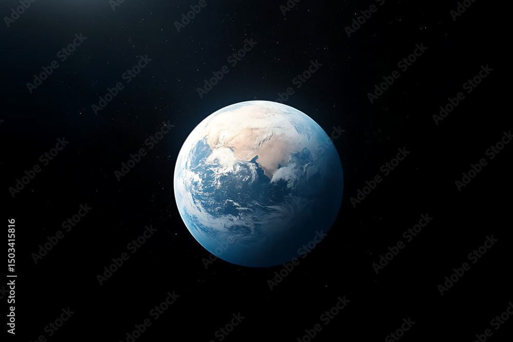 Obraz premium Earth from Space with Planet View.