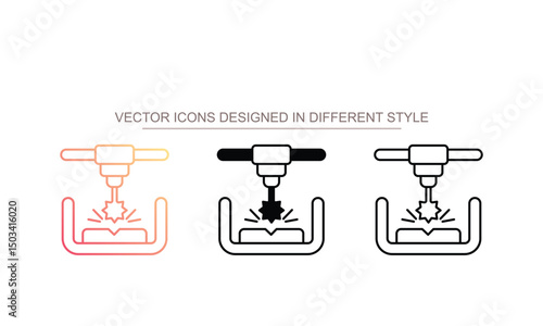 Stereolithography icon design with white background stock illustration
