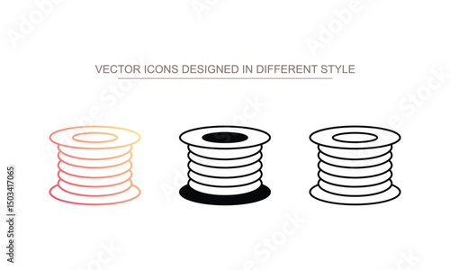 Printing Filament icon design with white background stock illustration