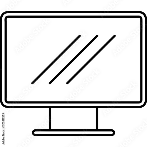 Editable Vector Illustration of a Desktop Computer Setup