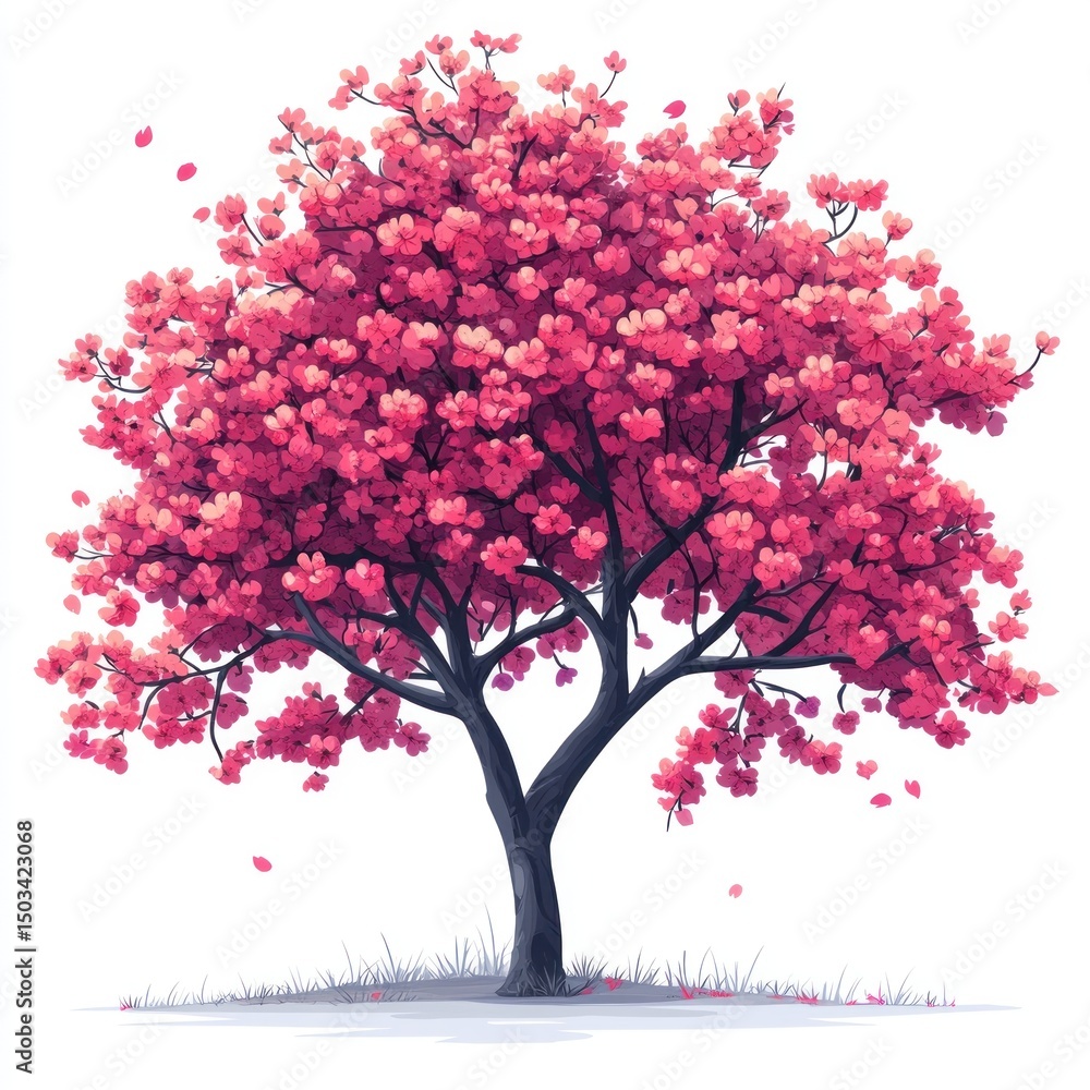 Fototapeta premium Pink Blossom Tree in Full Bloom