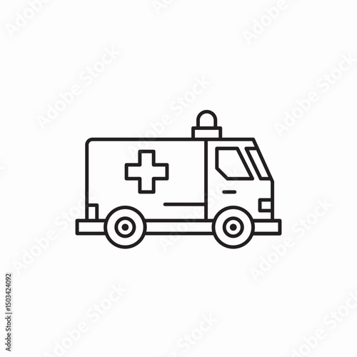 ambulance medicine icon sign vector
