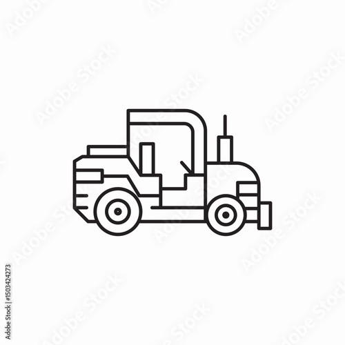 farm car transport engine tractor agriculture icon sign vector