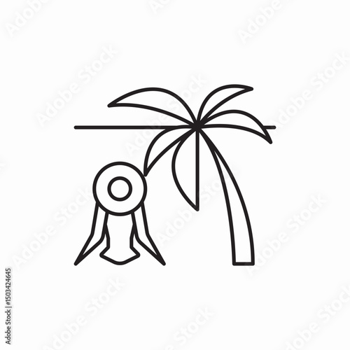 palm beach icon sign vector