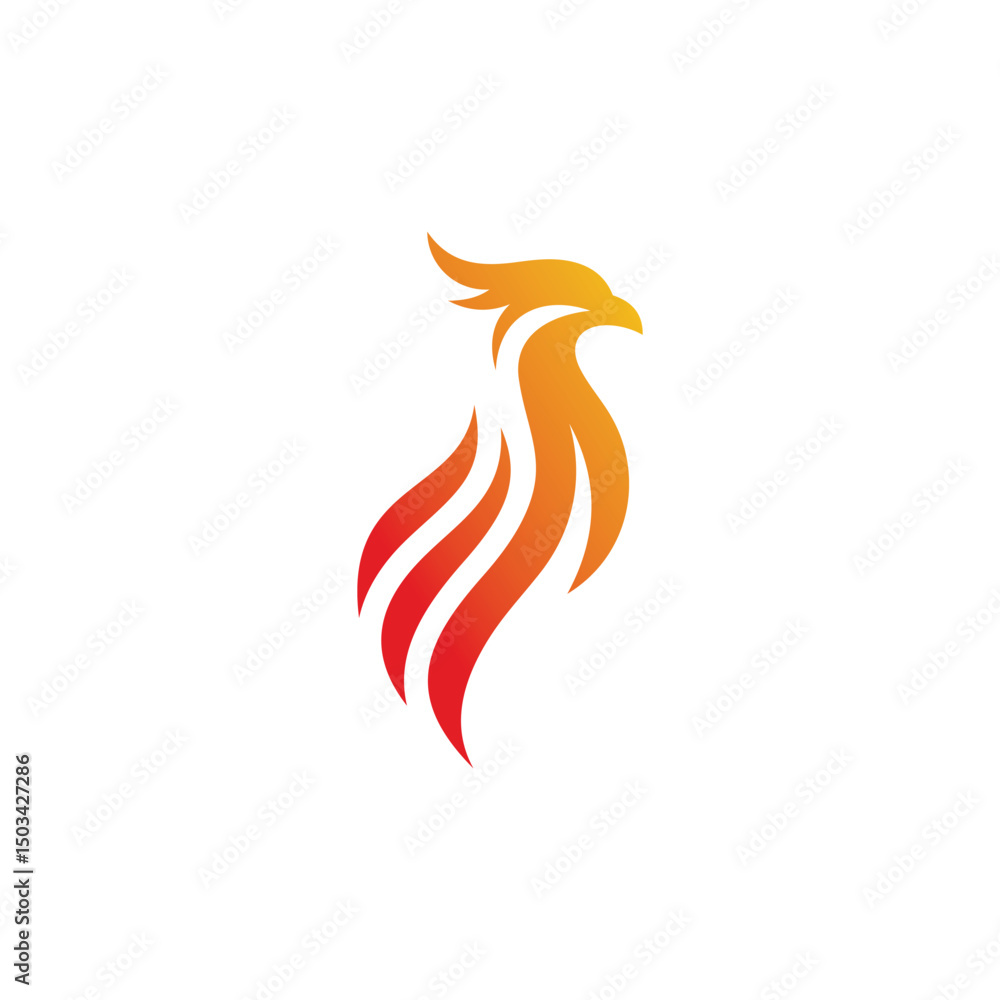 Obraz premium phoenix bird graphic vector icon concept
