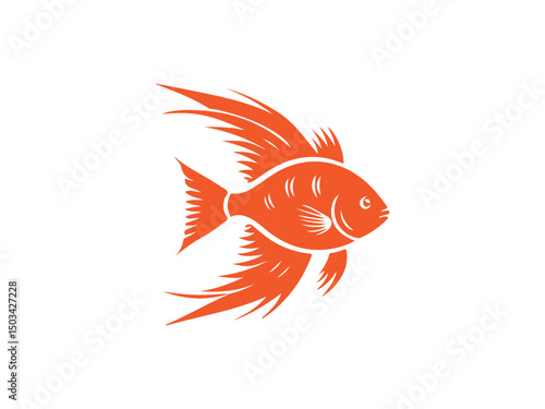 goldfish isolated on white background