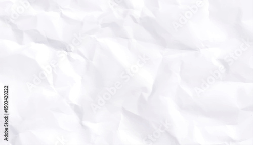 White crumpled paper texture background. Crumpled white paper background.