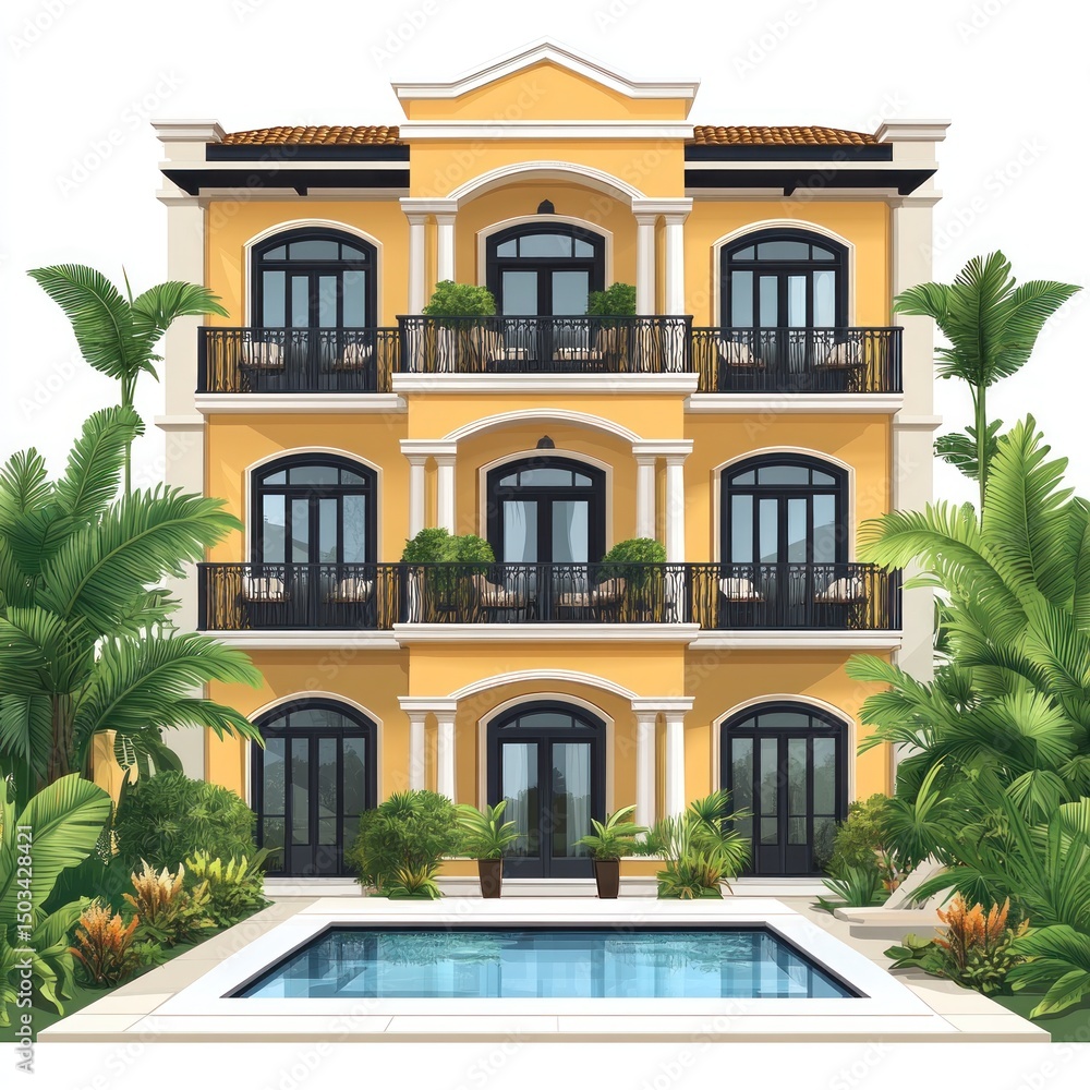 Fototapeta premium Tropical vacation home