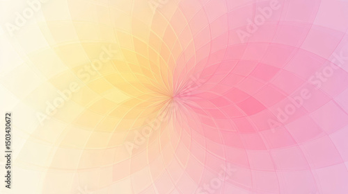 A simple yet colorful background banner in pastel pink and yellow gradients with a circular geometric motif, designed as an abstract visual in EPS 10 format