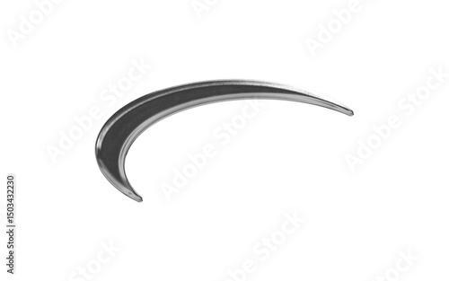 abstract chrome shape y2k element transparent background png