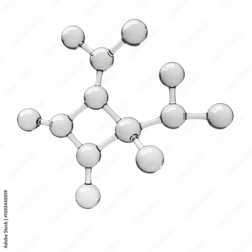 Obraz premium molecule 3d PNG, molecule isolated on transparnet background, molecular structure, chemical molecule, molecular model, isolated molecule, transparent background, molecule icon, atom structure
