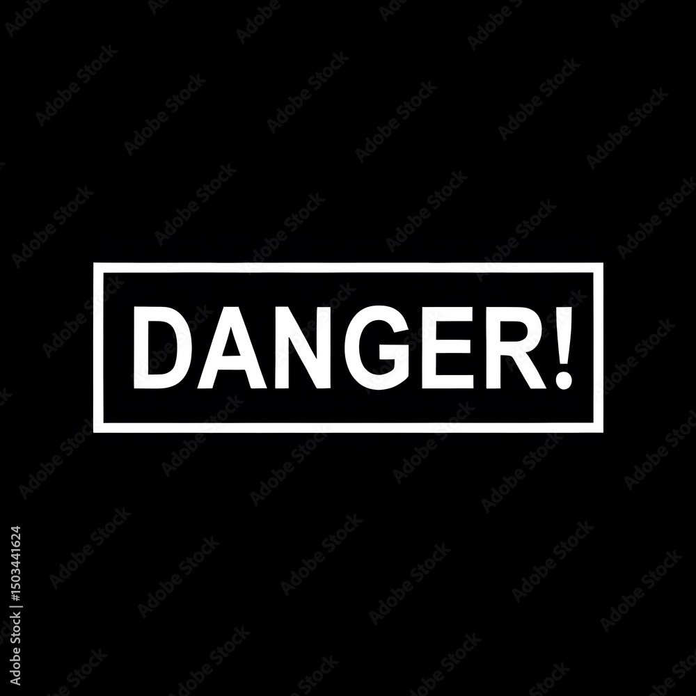 danger warning sign icon isolated on black background danger warning sign icon isolated on black background