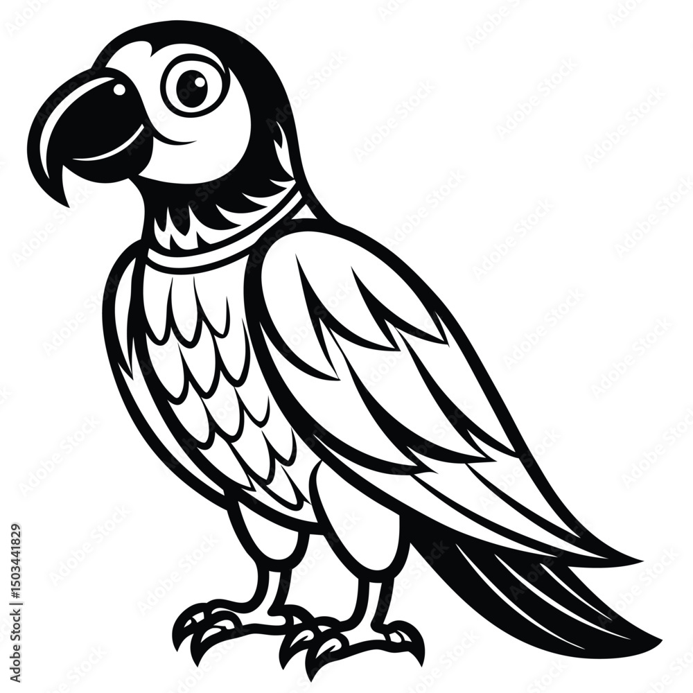 Scarlet Macaw vector illustration white background Scarlet Macaw vector illustration white background