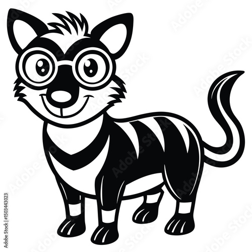 Spectacled Bear vector illustration white background