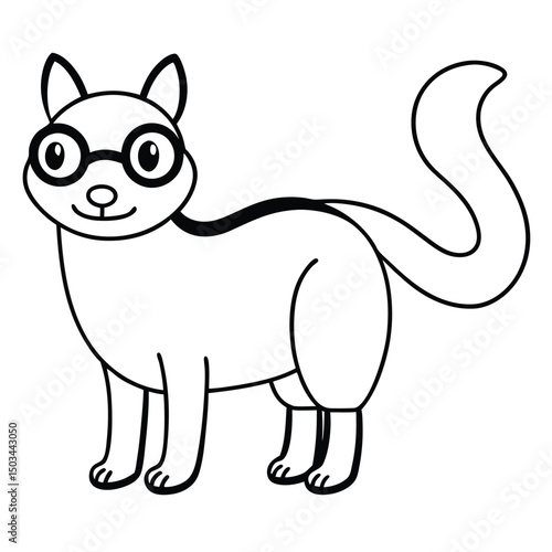 Spectacled Bear vector illustration white background