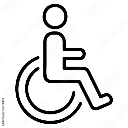 Accessibility symbol depicting a person in a wheelchair  