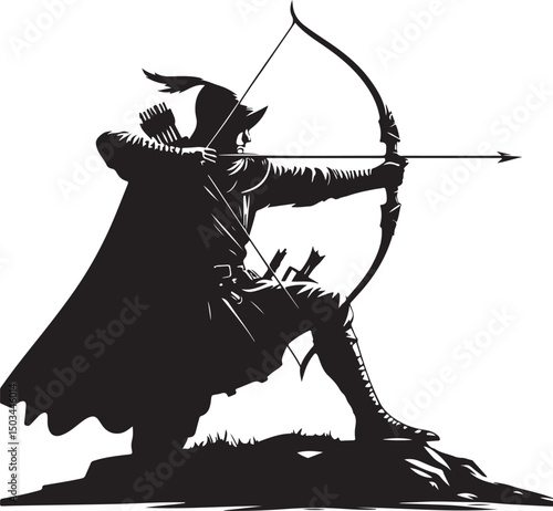 silhouette of a knight