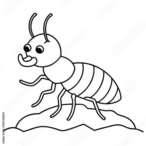Termite vector illustration white background
