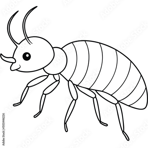 Termite vector illustration white background
