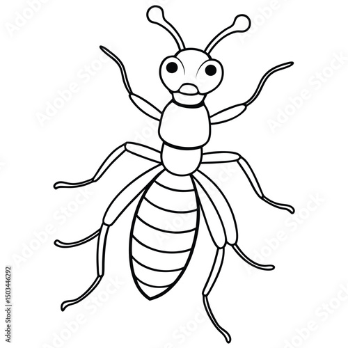 Termite vector illustration white background