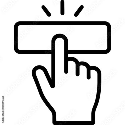 Vector UI hand over button icon