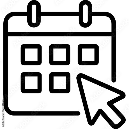 Minimalistic calendar picker icon design