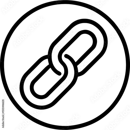 Minimalist link button icon design